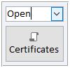 Certificates Button