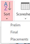 Trial Scoring Sort Button